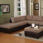 Saddle Microfiber Contemporary Modular 6Pc Sectional Sofa