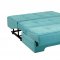 Rio Pull-Out Loveseat Bed in Blue Microfiber Fabric by Rain