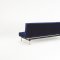 Oldschool Sofa Bed in Dark Blue w/Brass Legs by Innovation