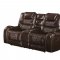 Braylon Motion Sofa 55415 in Brown PU by Acme w/Options