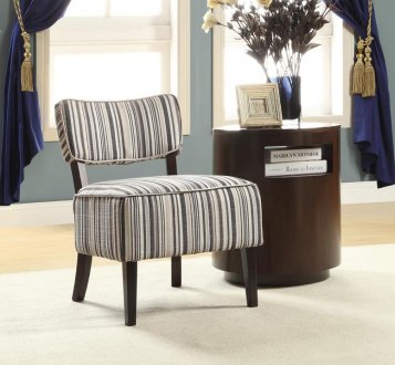 Orson Accent Chair 1191F1S Set of 2 Striped Fabric Homelegance