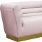 Bellini Sofa 669 in Pink Velvet Fabric by Meridian w/Options