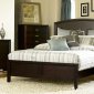 Merlot Finish Contemporary Bedroom w/Optional Items