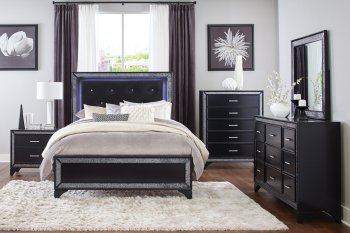 Salon Bedroom 5Pc Set 1572BK in Black by Homelegance w/Options [HEBS-1572BK Salon]