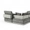 Panorama Sectional Sofa in Grey Fabric & Leather by VIG