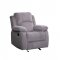 Rauf Motion Sofa 54450 in Gray Velvet by Acme w/Options