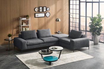 Cascade Sectional Sofa in Dark Grey Fabric by VIG [VGSS-Cascade Dark Grey]