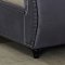 Dakota Bed in Grey Velvet Fabric by Meridian w/Options