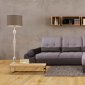 Talia Sectional Sofa in Grey Fabric by ESF w/Bed