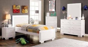 Lizbeth CM7840 4Pc Kids Bedroom Set in White w/Options [FABS-CM7840-Lizbeth]