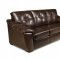 Mahogany Bonded Leather Modern Sofa & Loveseat Set w/Options