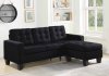 Earsom Sectional Sofa 56660 in Black Fabric by Acme