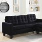 Earsom Sectional Sofa 56660 in Black Fabric by Acme