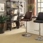 Caleb 1107 Set of 2 Swivel Stool - Black or Brown by Homelegance