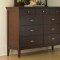 Brown Cherry Finish Transitional Bedroom w/Optional Items