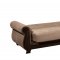 Meyra Sofa Bed in Brown Microfiber by Rain w/Optional Items