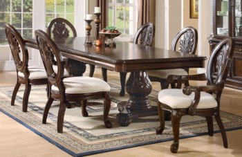 Cherry Varnished Official Dining Room W/Graceful Carving Details [CRDS-101037 Tabitha]