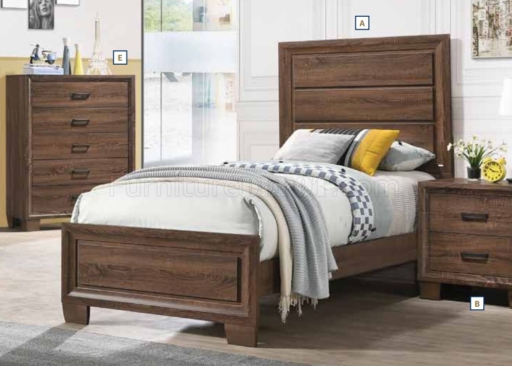 Brandon 4Pc Youth Bedroom Set 205321 in Warm Brown by Coaster
