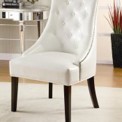 900283 Accent Chair Set of 2 in White Bonded Leather by Coaster