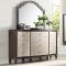 Peregrine Bedroom 28010Q - Fabric & Dark Brown by Acme w/Options