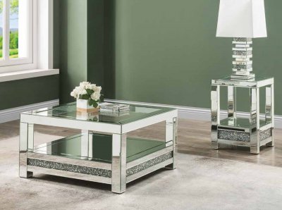 Noralie Coffee Table in Mirror 84720 by Acme