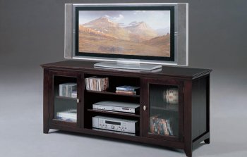 Espresso Finish Modern TV Stand w/Framed Glass Doors [ABCTV-2002]