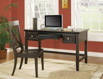 Black Finish Modern Home Office Desk w/Optional Chair [CTCOD-DESKSN150DB]