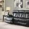 Avery Motion Sofa 645 in Black Bonded Leather w/Optional Items