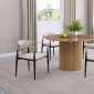 Bradbury Dining Set 5Pc 17350 Natural by Coaster w/Beige Chairs