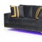 U98 Sofa & Loveseat Set in Black Velvet by Global w/Options