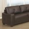 Jasmine Sofa & Loveseat Set in Brown Bonded Leather Match 502731