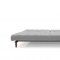 Ifelt Light Grey Fabric Modern Sofa Bed w/Espresso Wood Legs