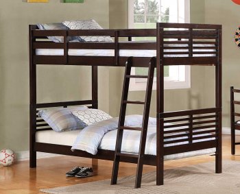 Dark Cherry B1348DC Paula Bunk Bed w/Optional Desk & Chair [HEKB-B1348DC Paula II]