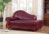 Bella Chaise 632 in Burgundy Bonded Leather by Meridian