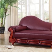 Bella Chaise 632 in Burgundy Bonded Leather by Meridian