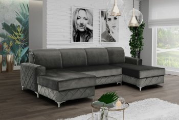 Alfredo W114 Sectional Sofa - Gray - Skyler Design [SKSS-Alfredo-Large W114-Gray]