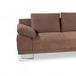 Microfiber Sectional Sofa with Metal Legs