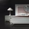 White Lacquer Finish Modern Bedroom w/Optional Casegoods