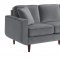 Rand Sofa & Loveseat Set 9329GY in Grey Velvet by Homelegance