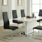 Nameth Dining Set 5Pc 102310 by Coaster w/Black Chairs