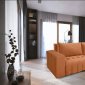 Neo Sectional Sofa in Orange Fabric by ESF w/Bed & Storage