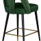 Akoya Counter Stool 795 Set of 2 Green Velvet Fabric - Meridian