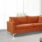 Naomi Sofa 633 in Cognac Velvet Fabric by Meridian w/Options