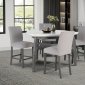 D8192BT Dining Room Set by Global w/Triangle Marble Top Table