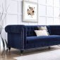 Hanny Sofa TOV-S99 in Navy Velvet Fabric by TOV Furniture