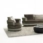 Multi-Tone Fabric Modern 3Pc Sofa Set w/Ottoman