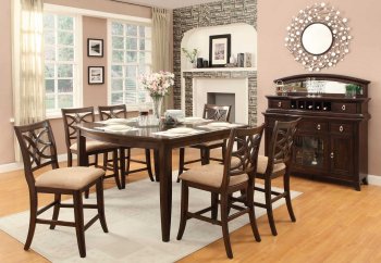 Keegan 2546-36 Counter Height Dining Table Set 5Pc Homelegance [HEDS-2546-36 Keegan Set]