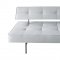 Button-Tufted Sofa Bed in White, Black, Brown or Red Leatherette