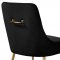 Owen Dining Chair 744 Set of 2 Black Velvet Fabric by Meridian