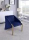 Rivet Accent Chair 593 in Navy Velvet by Meridian